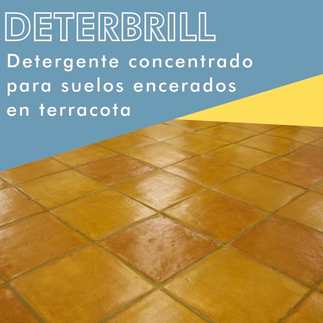 MARBEC DETERBRILL 5LT Detergente neutro concentrado no agresivo específico para suelos de barro y piedra tratados con cera.