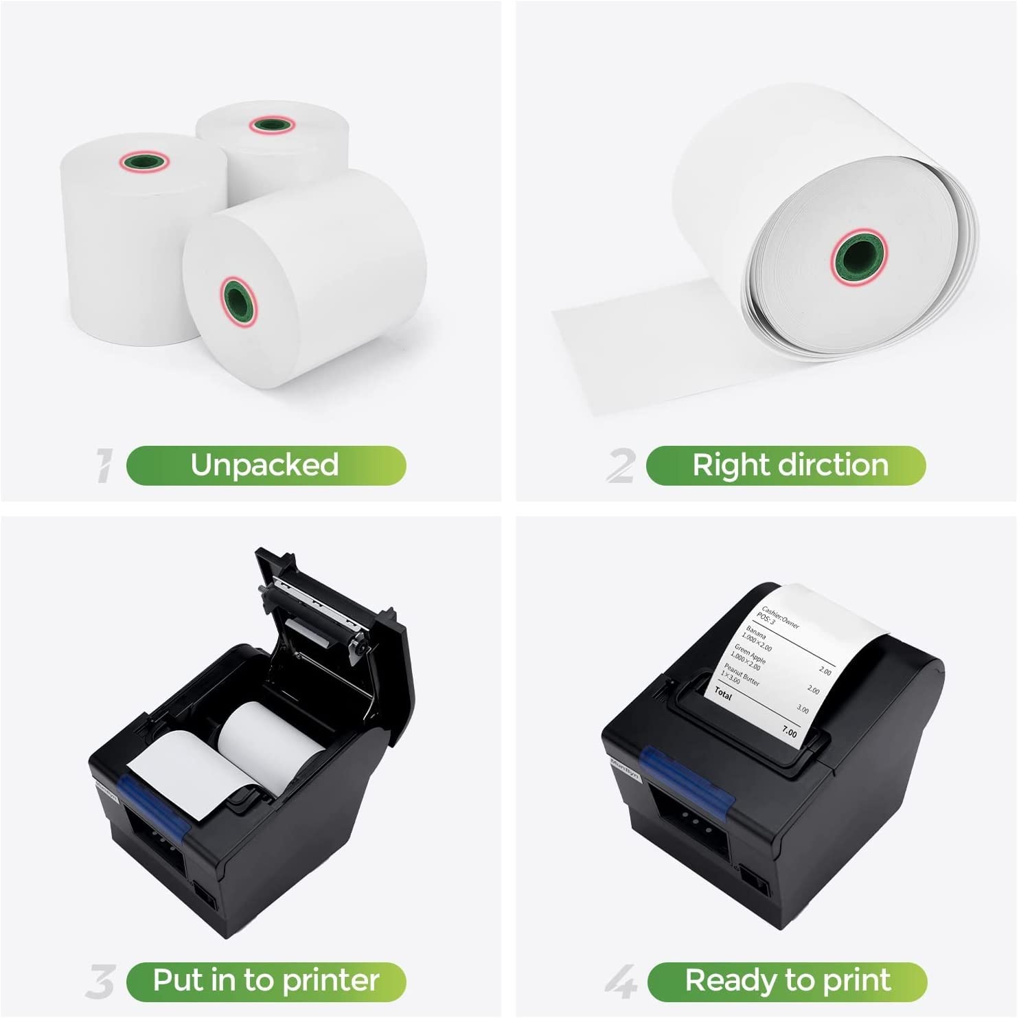 Thermal Paper Tll Rolls 57x40mm – Bpa-free Recept Rolls For Card