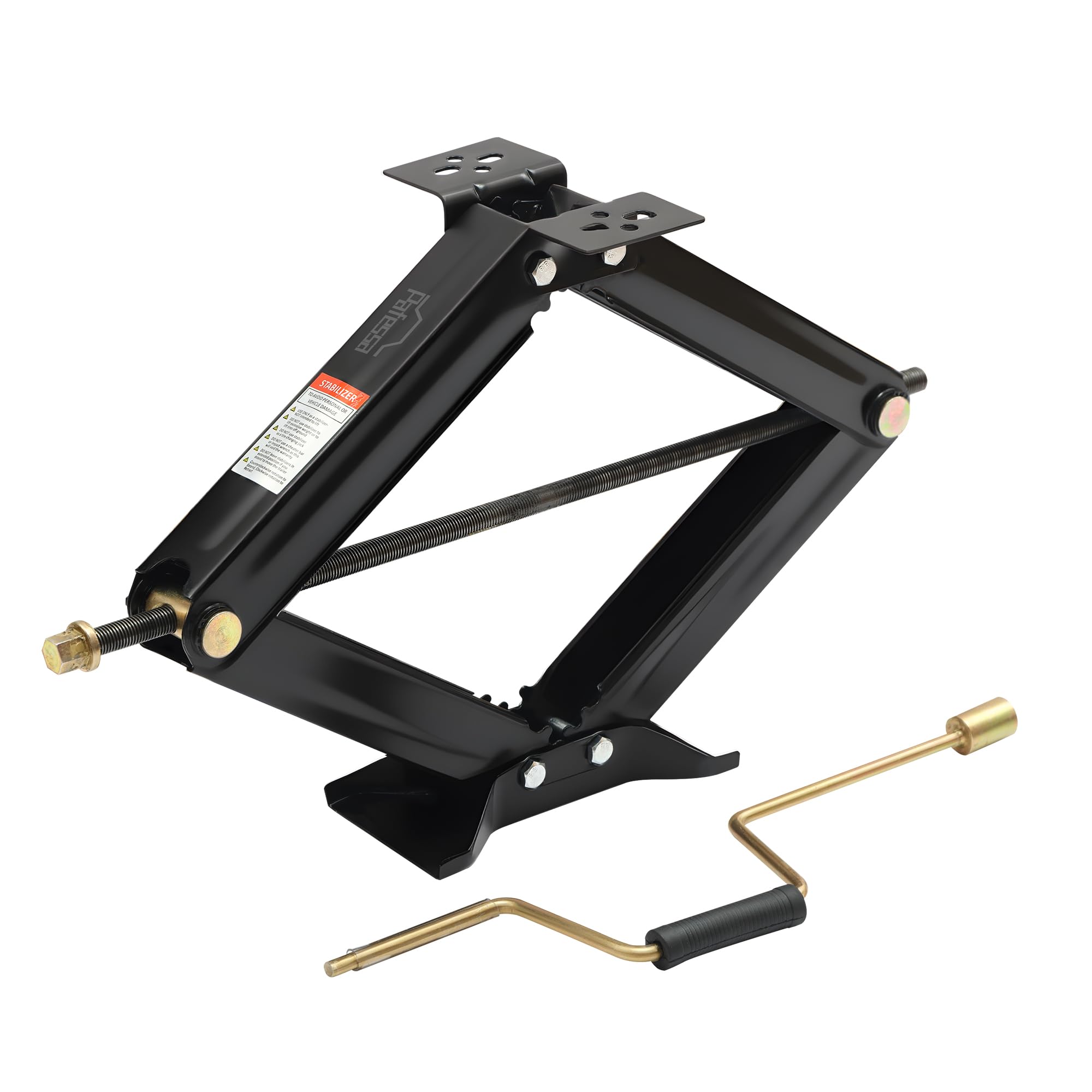 RV Scissor Jack Stabilizer 7500lbs Heavy Duty 24" RV Trailer Stabilizer Leveling Scissor Jack for RV Camper with Crank Handle (New 24’‘ 1pc)
