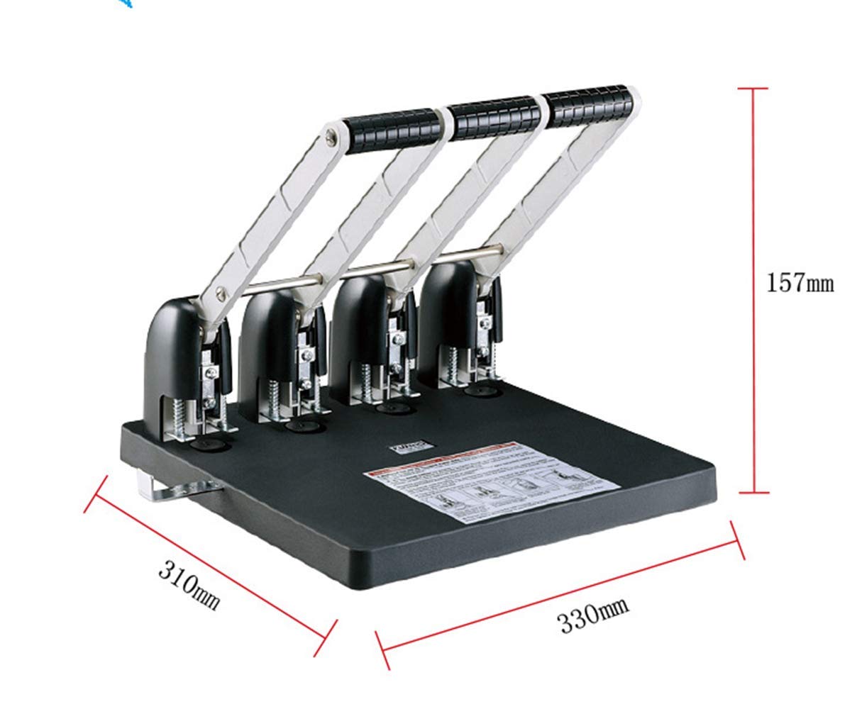 Hanchen perforatrice manuale a 4 fori per carta, capacità 150 fogli, per ufficio, casa, scuola 4mm blade head