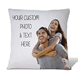 Style In Print Throw Pillow Covers Custom Personalized Photo & Text Polyester Home Decor Pillow Cases White Cover Only
