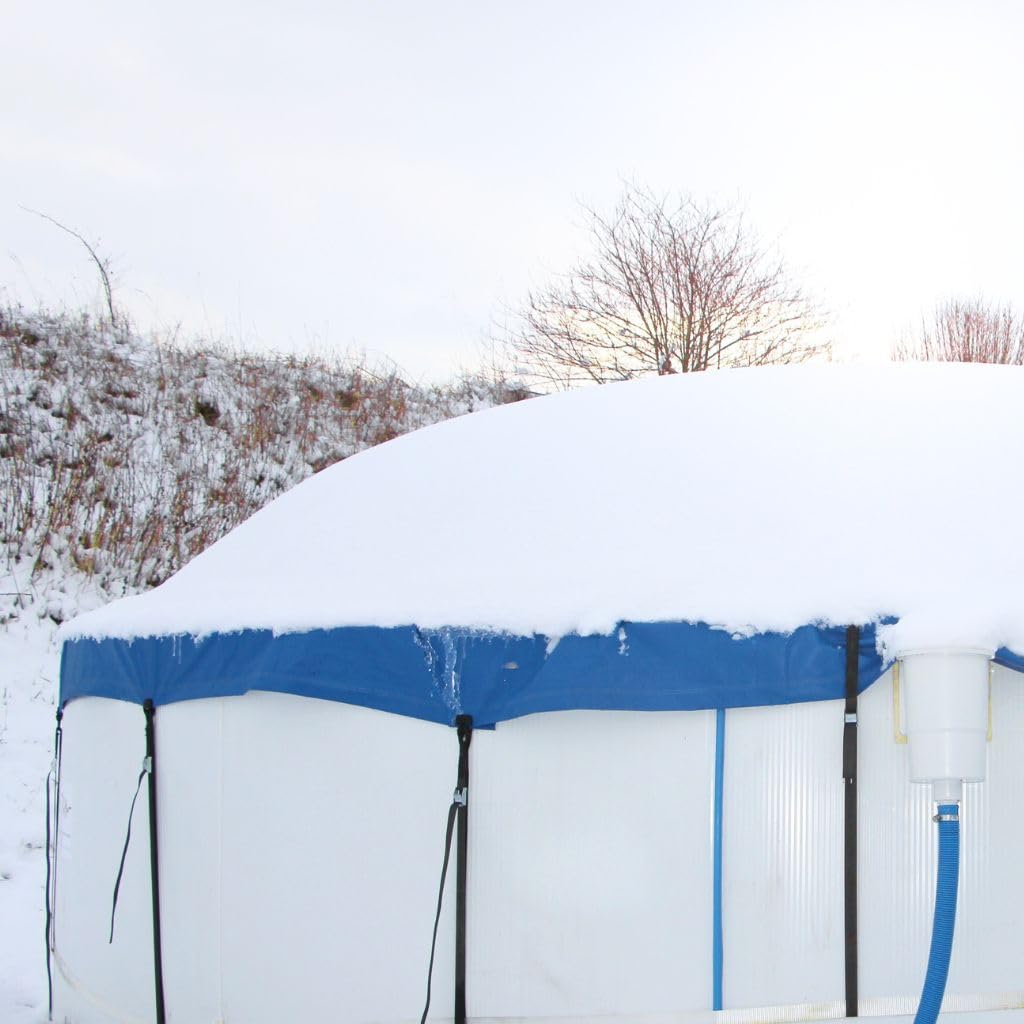 Rothschenk CoverMio XXL Poolkissen Rund | Luftkissen Winter | Poolpolster für winterfeste Poolabdeckung | Aufblasbare Winterkissen Überwinterung für Pool | Kissen für Pool (Ø 4 m)
