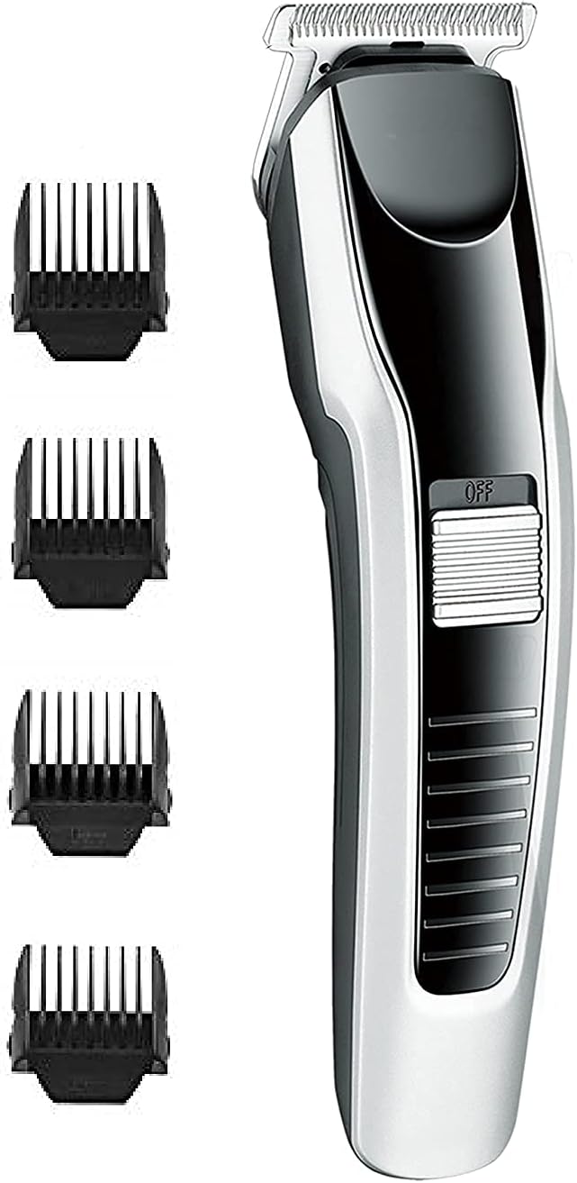 Electric Hair trimmer for men Clipper Shaver Rechargeable Hair Machine adjustable Beard Hair Trimmer, beard trimmers, beard trimmer for men with 4 combs (Black)