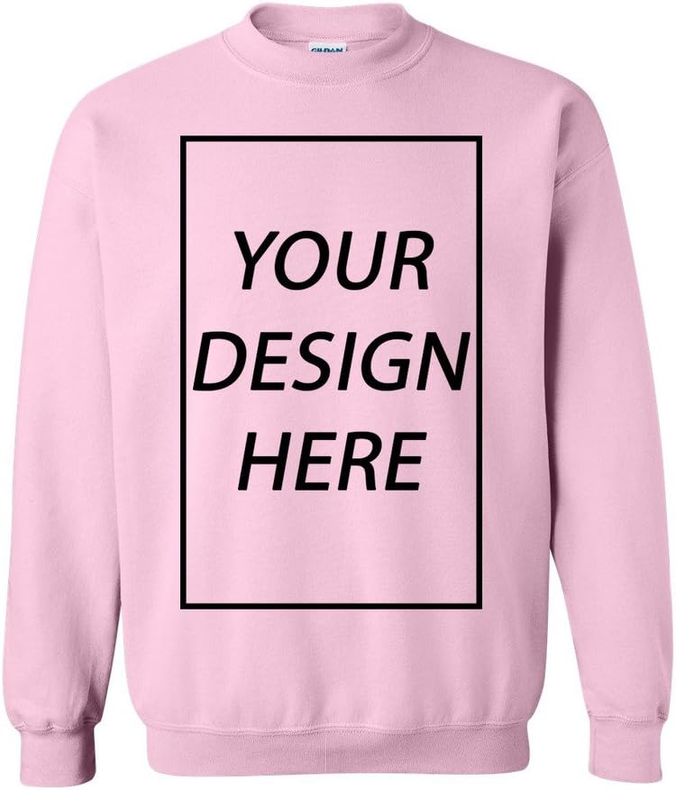 Add Your Own Text Design Custom Personalized Crewneck Sweatshirt