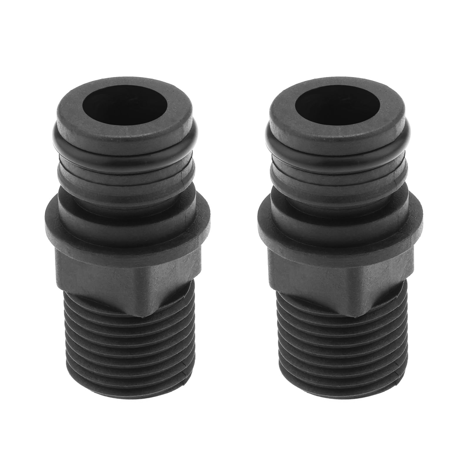 Create Idea 2pcs Black 1/2inch BSP Male to 3/4inch Quick Connector Pump Port Adapter