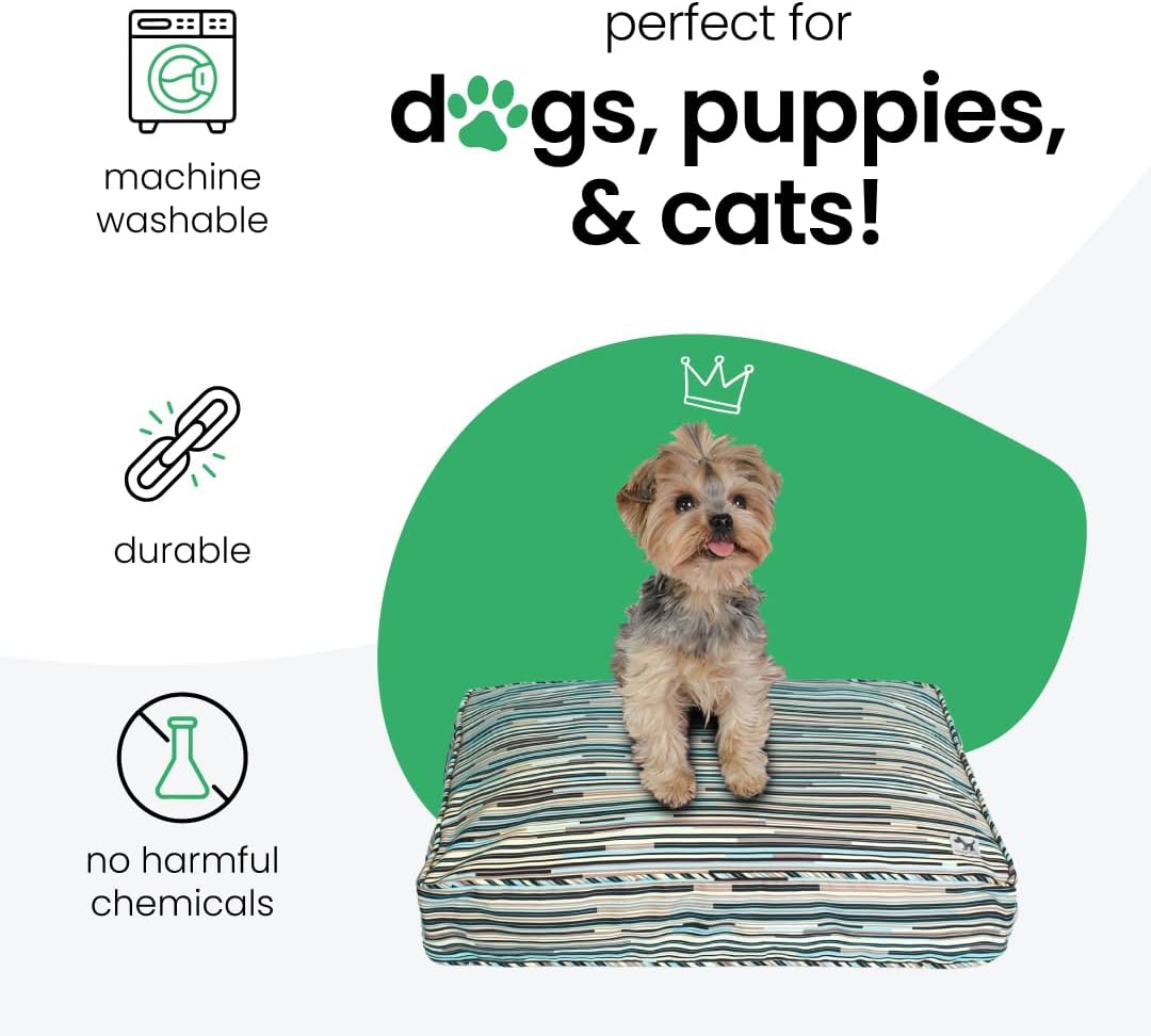 Molly Mutt I Don't Like Mondays Dog Bed Duvet Cover, 100% Cotton Canvas Cover for Dog, Puppy, or Cat Bed, Durable, Washable, and Free of Harmful Chemicals, Medium/Large, 27"x36"x5"
