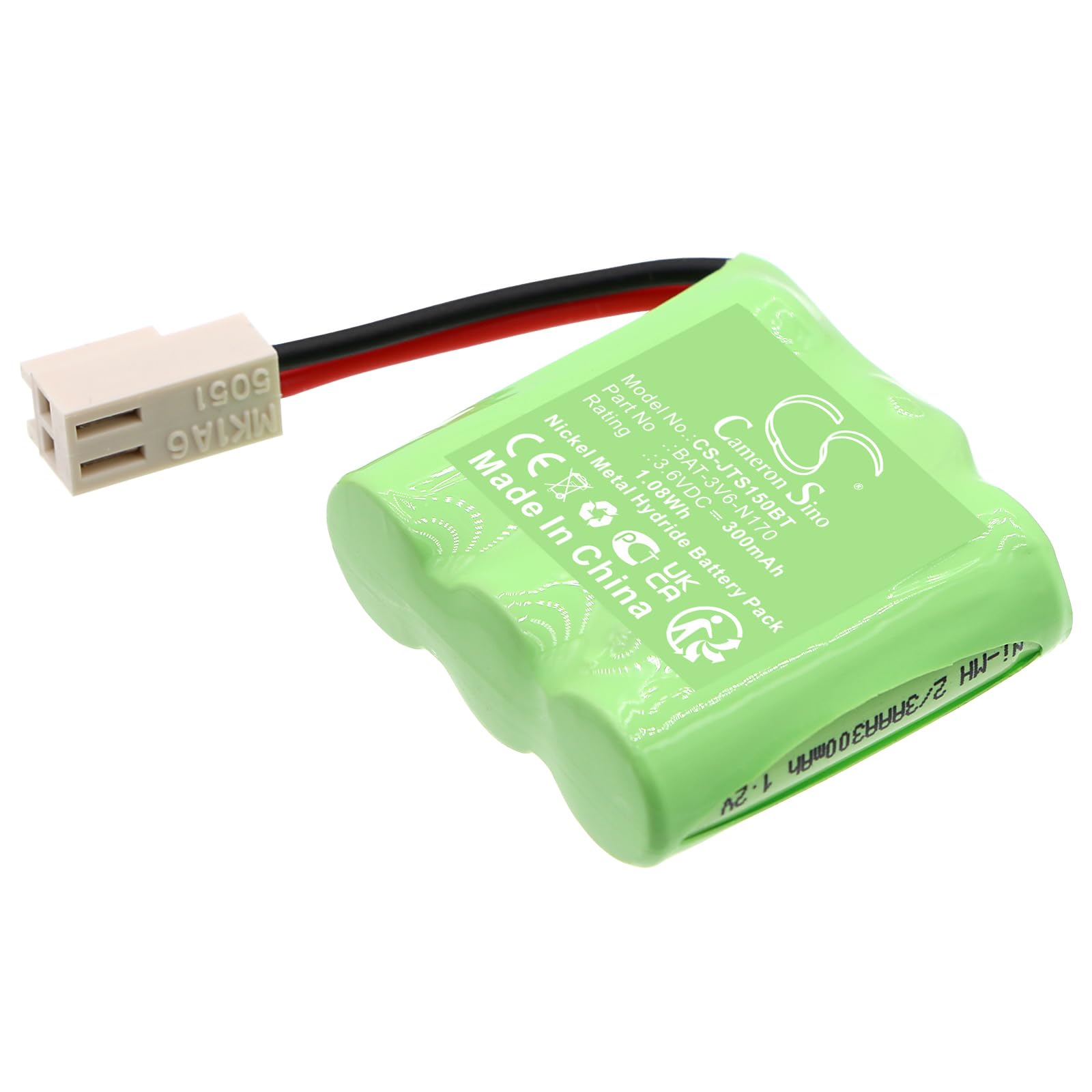 Cameron Sino Battery for Jablotron JA-150A PN:Jablotron BAT-3V6-N170 300mAh / 1.08Wh