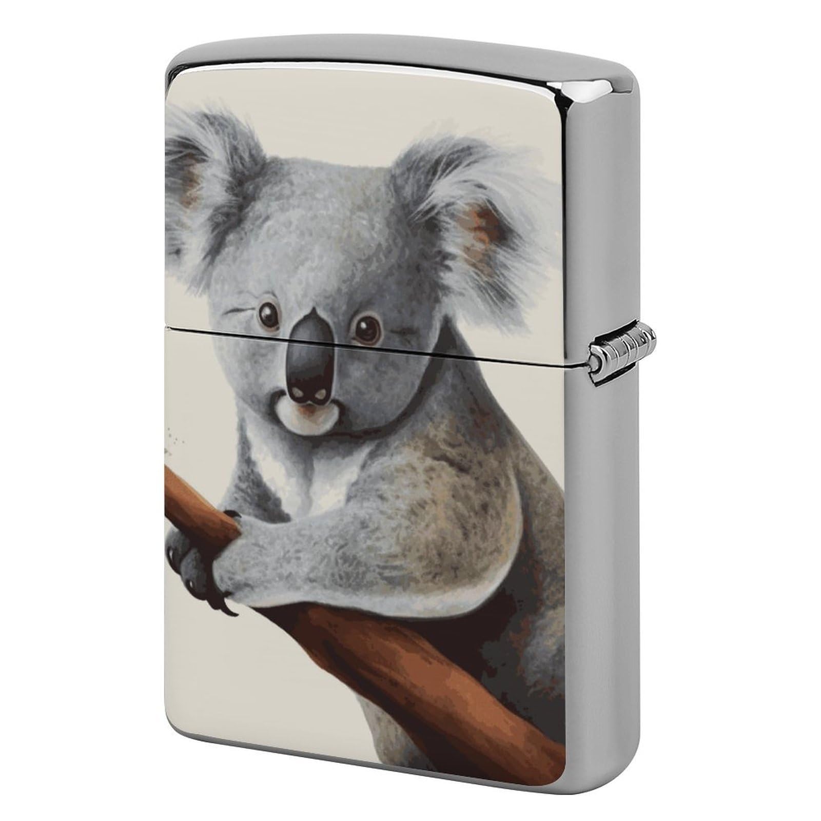 Koala and Butterfly Lighter Case for Men, Personalized Lighter Cover for Valentine's Day Gifts, Flip-Top Lighters Shell for Outdoor, Portable Lighters Protective Sleeve