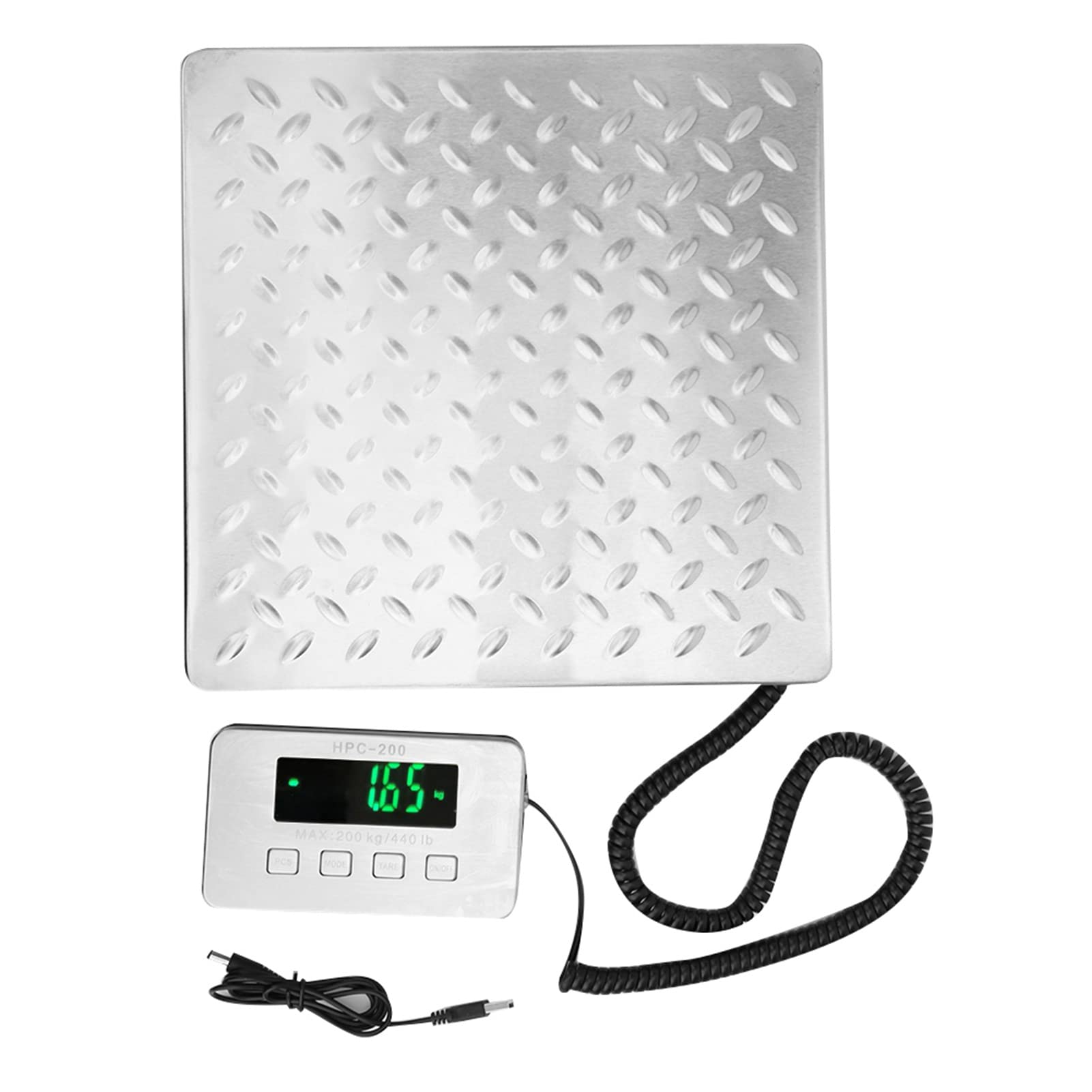 FTVOGUE Elektronische Gepäckwaage, 200 Kg, Edelstahl, Doppelbereich Zum