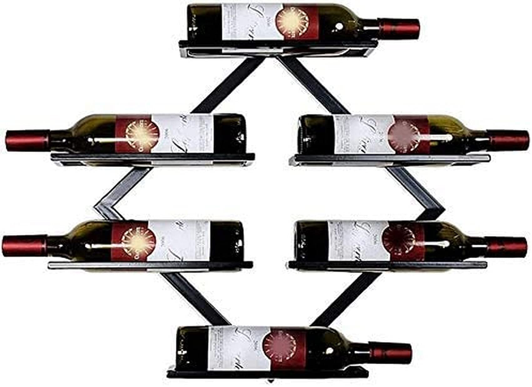 Casier à vin mural en fer rouge pour optimiser le rangement des bouteilles