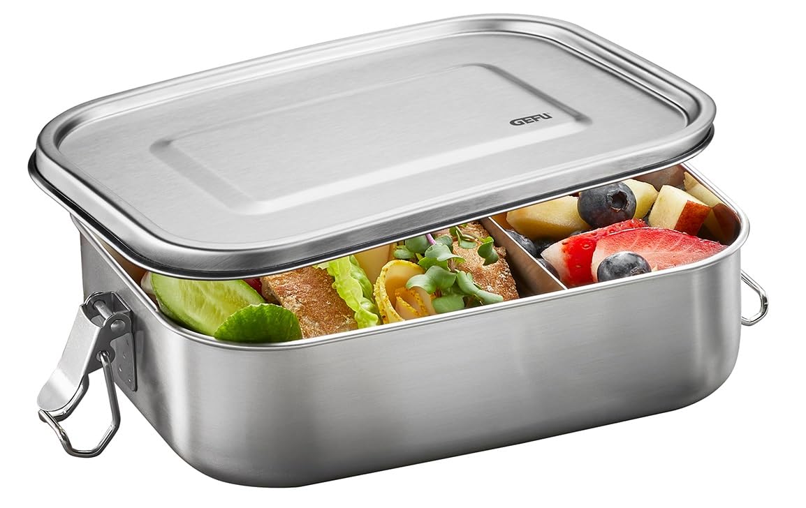 GEFU Lunchbox ENDURE 1.400 ml - Edelstahl Brotdose - Auslaufsicher