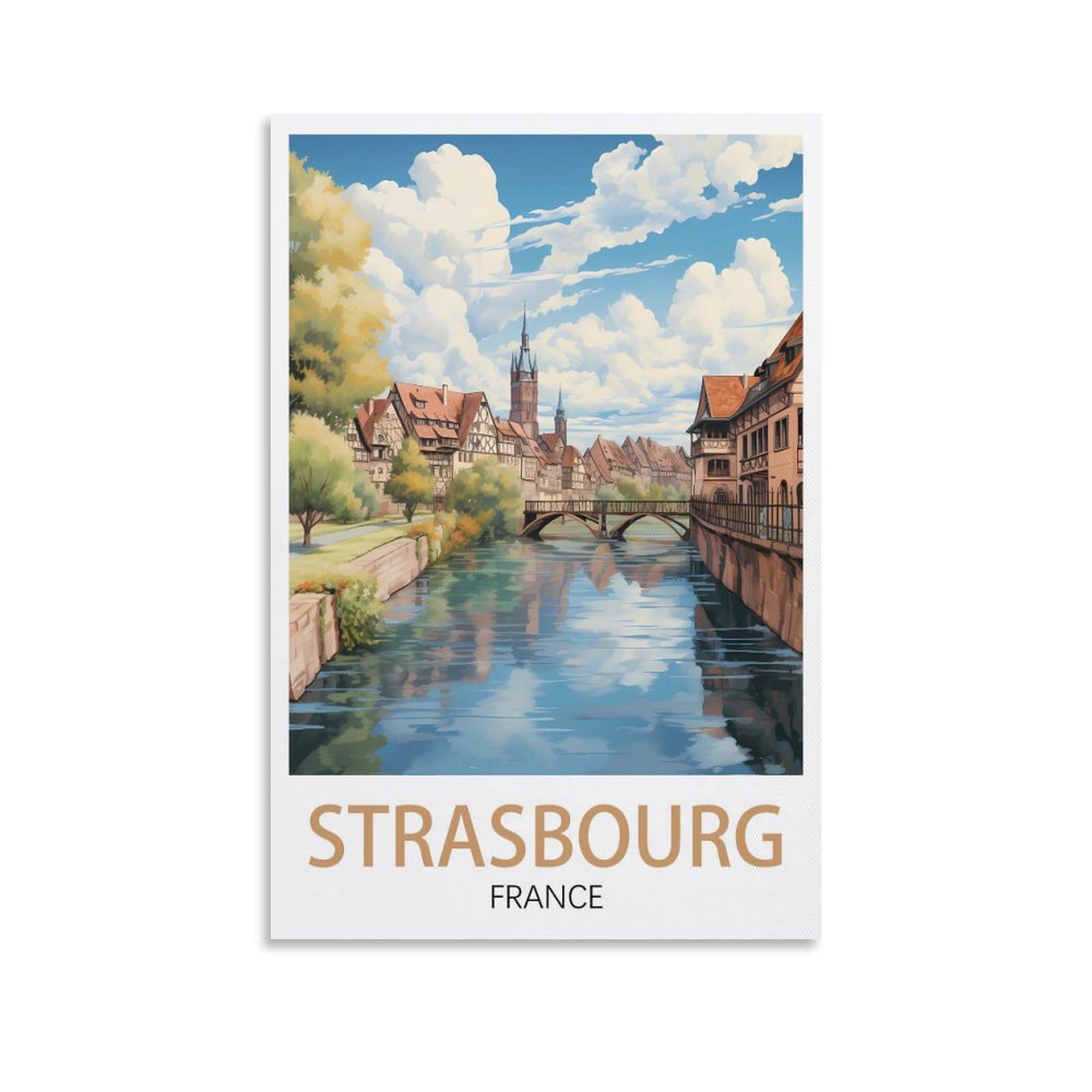 Nprzm A294 Metal Signs Strasbourg France Posters Funny Vintage Metal Sign Plaqu Poster Wall Art Pub Bar Kitchen Garden Bathroom Home Decor 15X30cm