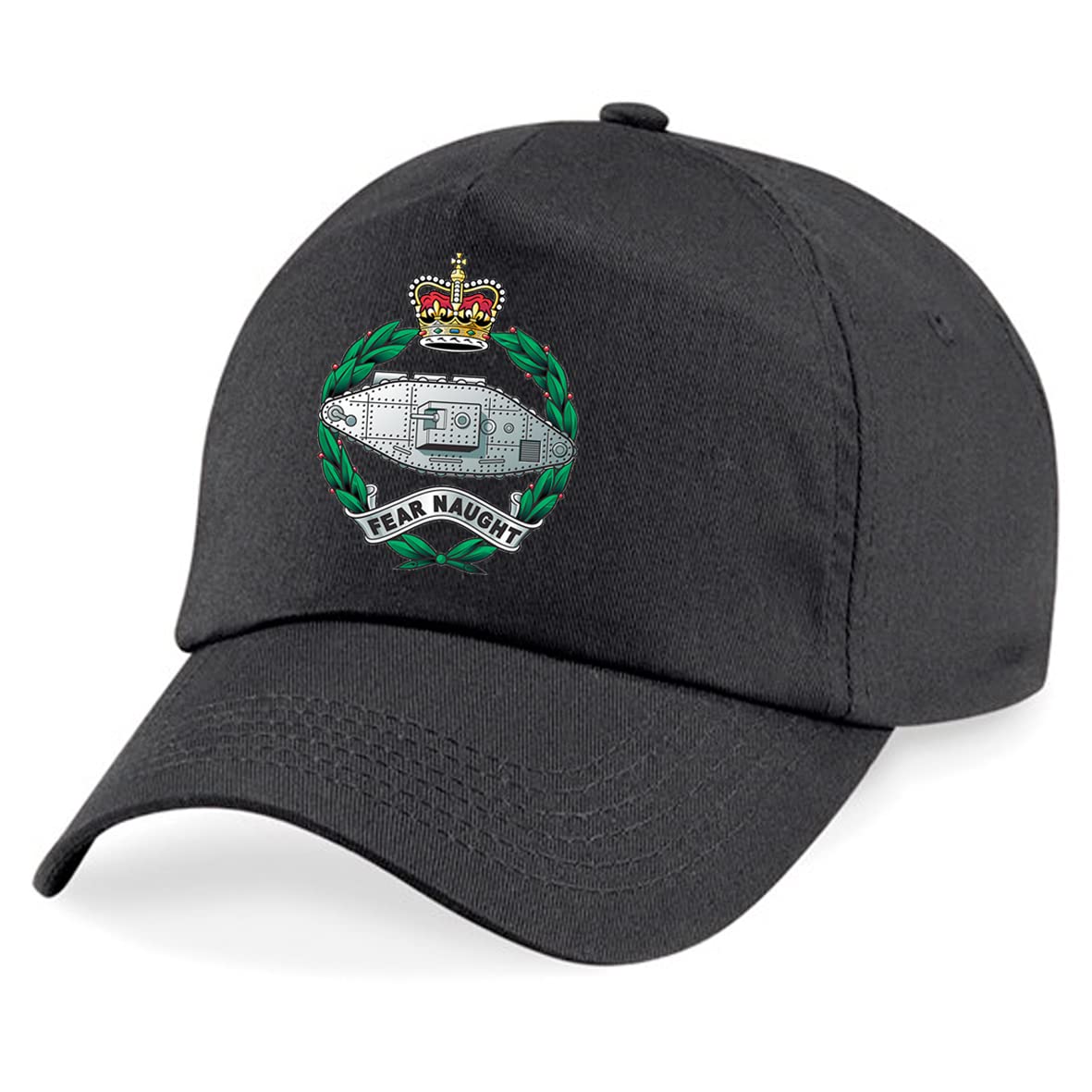 PSave Royal Tank Regiment Insignia Embroidered Baseball Cap British Army Military Embroidery (Black)