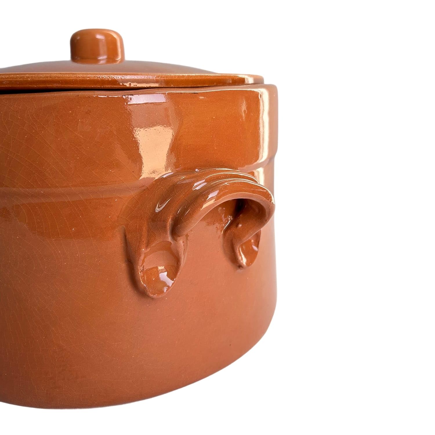 Pentola in terracotta con coperchio Ø 25 cm – Altezza 16 cm – Artigianale per cottura tradizionale 3110251101