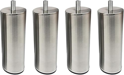 Varilla roscada M10 de acero inoxidable cepillado sólido para muebles, patas de sofá de metal, patas de cama, patas de gabinete de cocina, baño,