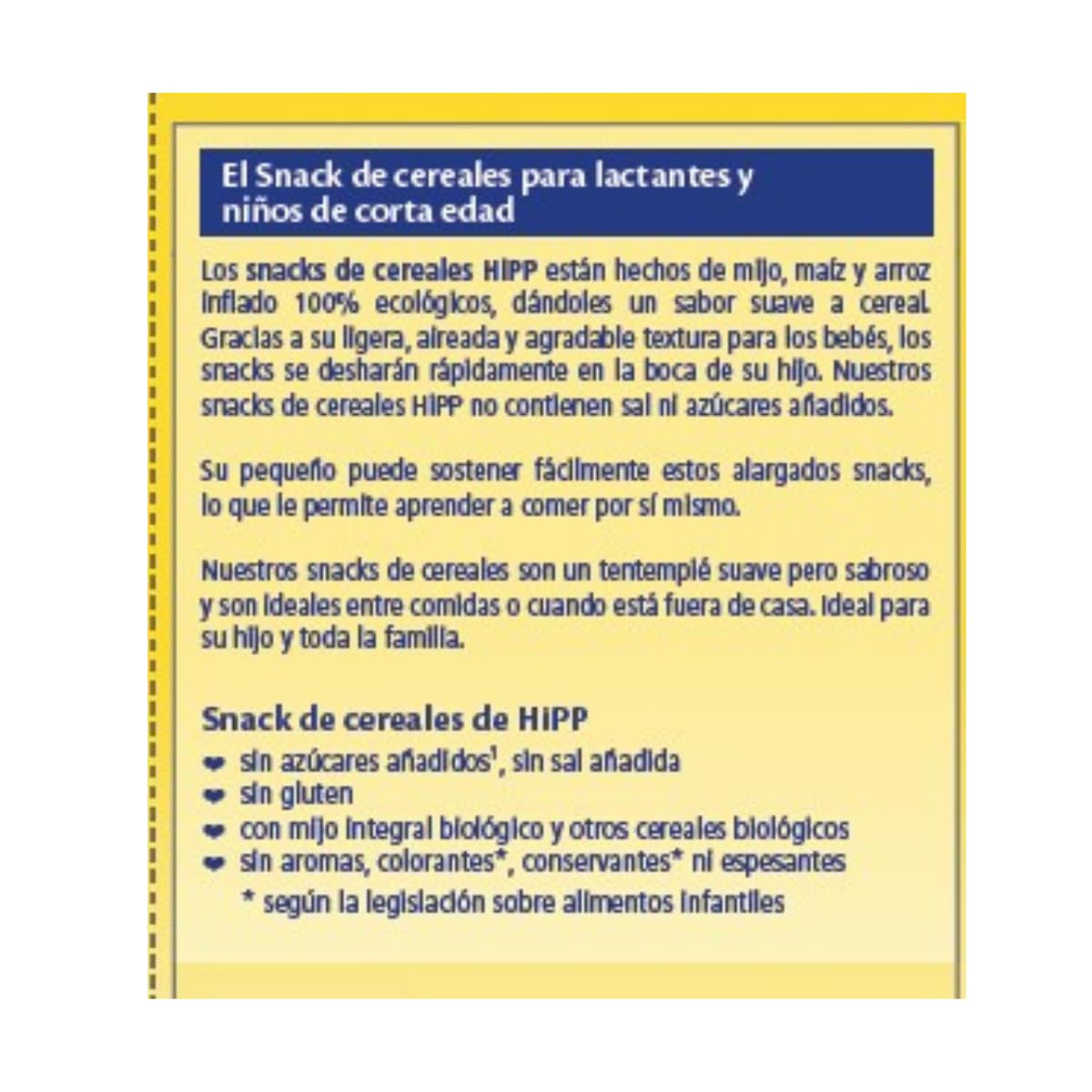 HiPP Biológico - Snack de Cereales BIO - 30 g - Mijo, Maíz y Arroz - Ingredientes de Producción Ecológica - Sin Azúcar - Sin Freír - A Partir de 8 Meses