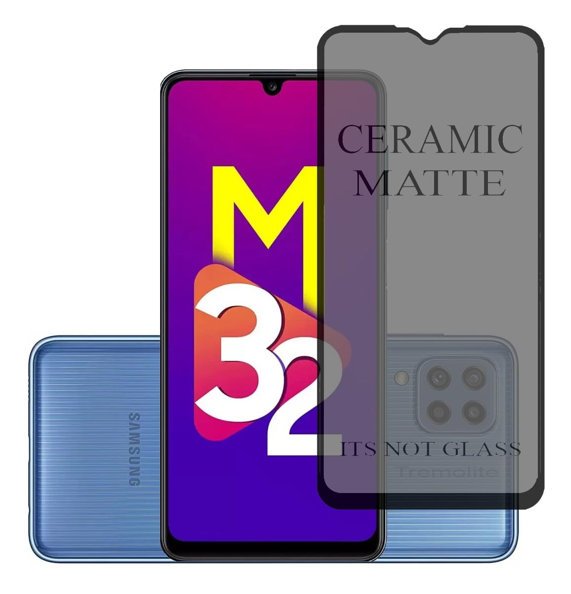 Tremolite Ceramic Matte Unbreakable Flexible Screen Guard Protector for Samsung Galaxy M32 Edge to Edge Full Coverage, Pack of 1 (B0CRLG72Q9) Amazon Price History, Amazon Price Tracker