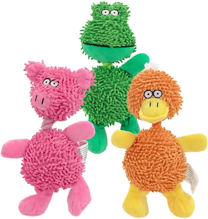 Indestructible Dog Toys, 2026 New Dog Toys for Aggressive Chewers, Stuffed Animal Dog Plush Chewing Toy, Interactive Dog Squeak Toys for Puppy, Small, Medium, Large Dogs (Pink)