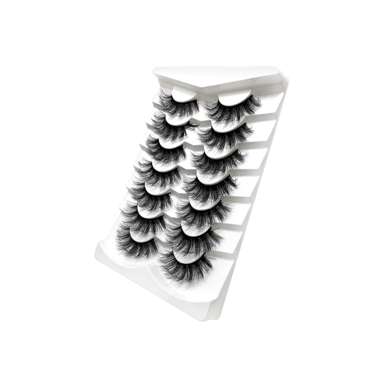7 Pairs 3D Faux Mink Lashes Natural Look Wispy Handmade False Eyelashes Professional Fake Eyelashes Pack