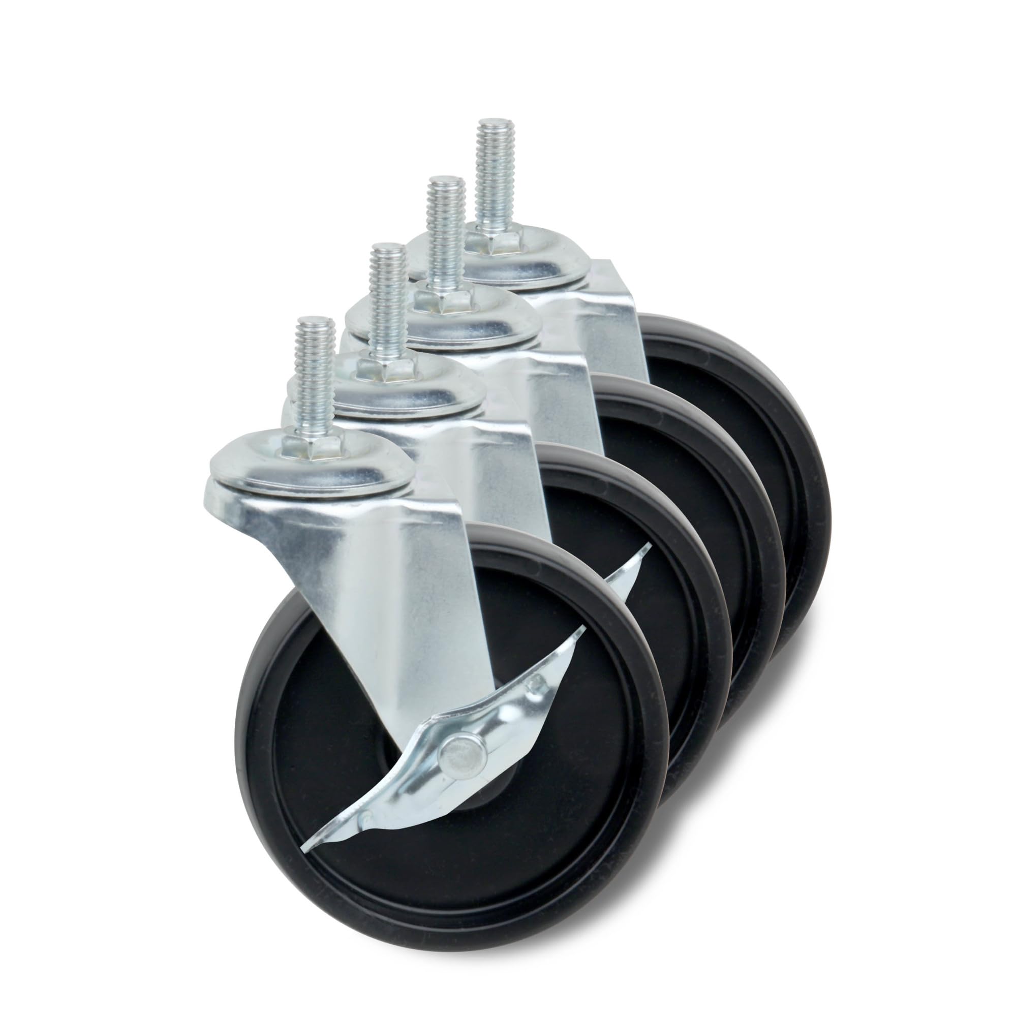 honey-can-do shf-01939 4-inch caster roller wheels for hcd shelving unit set of fourblack