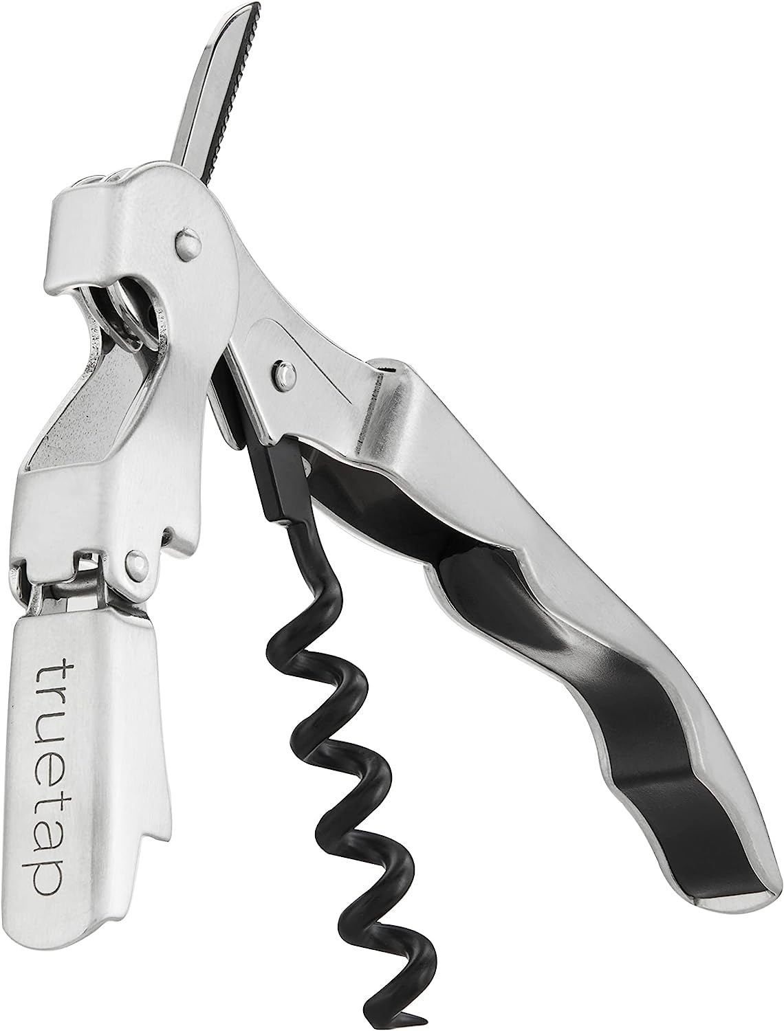 Stainless Steel All-in-One Corkscrew Wine Bottle Opener and Foil Cutter Silver Color 1 Pcs-image-19