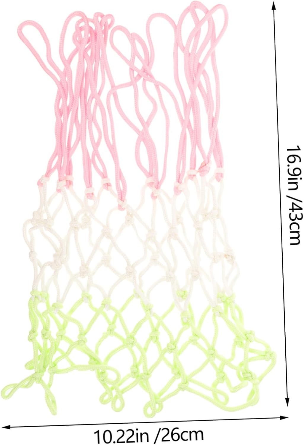 Luminous Basketball Net Replacement for Standard Hoop Anti-Tangle Dark Basketball Hoop Net for Indoor and Outdoor Use Easy Installation