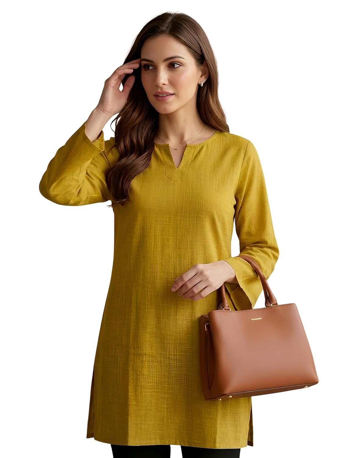 Leriya Fashion Tunic Tops for Women Stylish | Tunic Kurtis Tops for Women Cotton | Long Top for Woman Full Sleeves Western Top for Woman