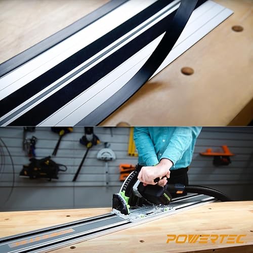 Miniatura 56 de POWERTEC 71411 60" Track Saw Guide Rail Bag for Festool, Makita, and DEWALT, W/Dual-Sided Padding for Secure Rail Placement