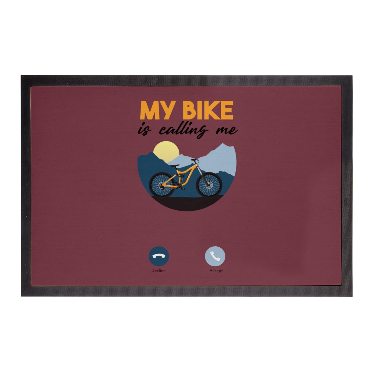 Paillasson VTT My Mountain Bike is Calling Me tapis entrée sport 60x40cm