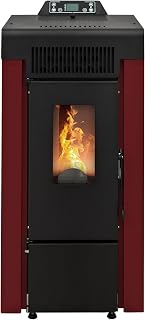 STUFE A PELLET ITALIA Niagara 9 KW WiFi - Pelletöfen Effizienz 91% Heizt 80m² Autonomie 21 Std Programmierbar WiFi-Steuerung 5 Geschwindigkeiten und Kräfte 24 Monate Garantie Rot