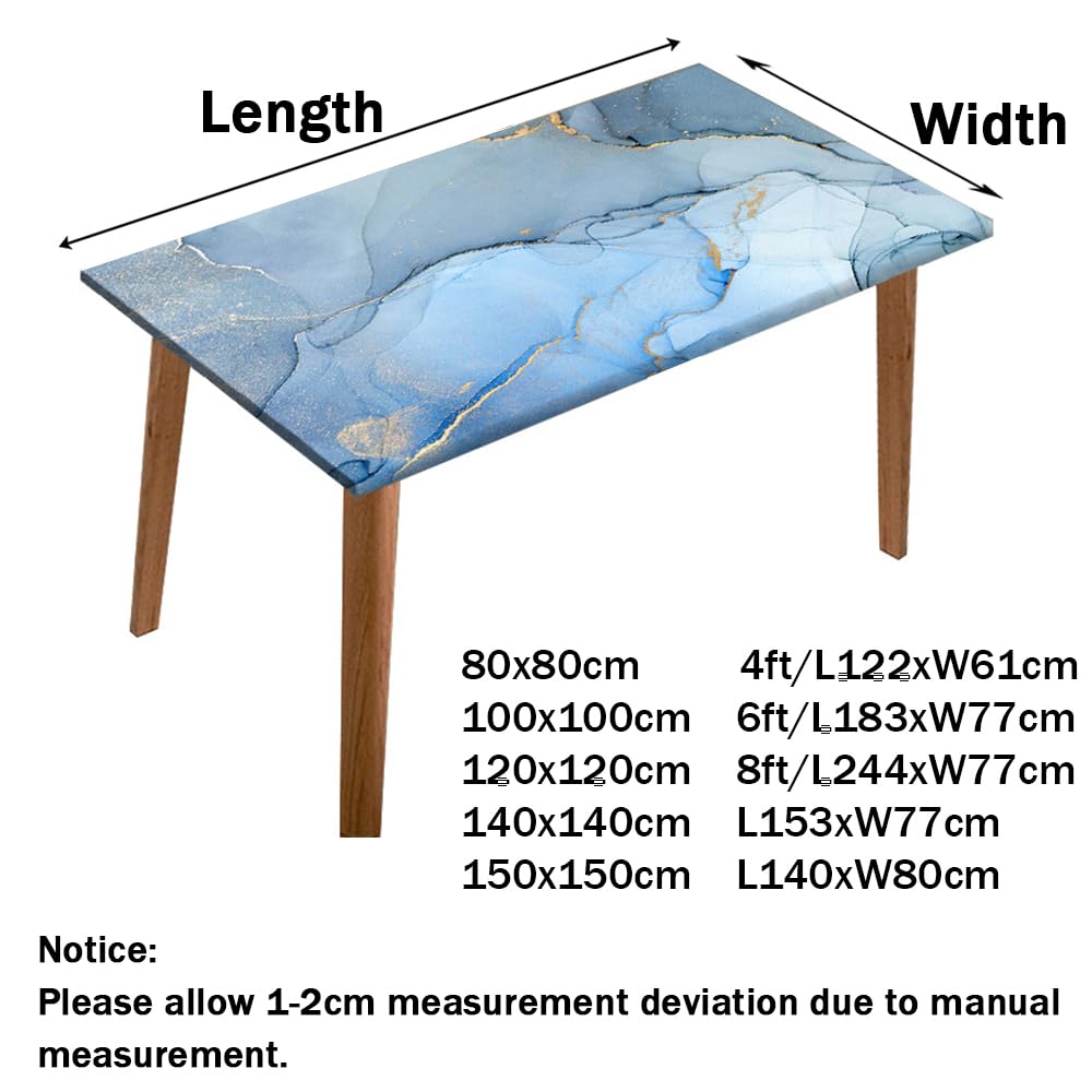 FANSU Nappe Rectangulaire Carré Ajustée, Nappe à Bords élastiques, Résistant Animal 3D Nappe De Table Pour Extérieur, La Terrasse, Cuisine Fête Jardin