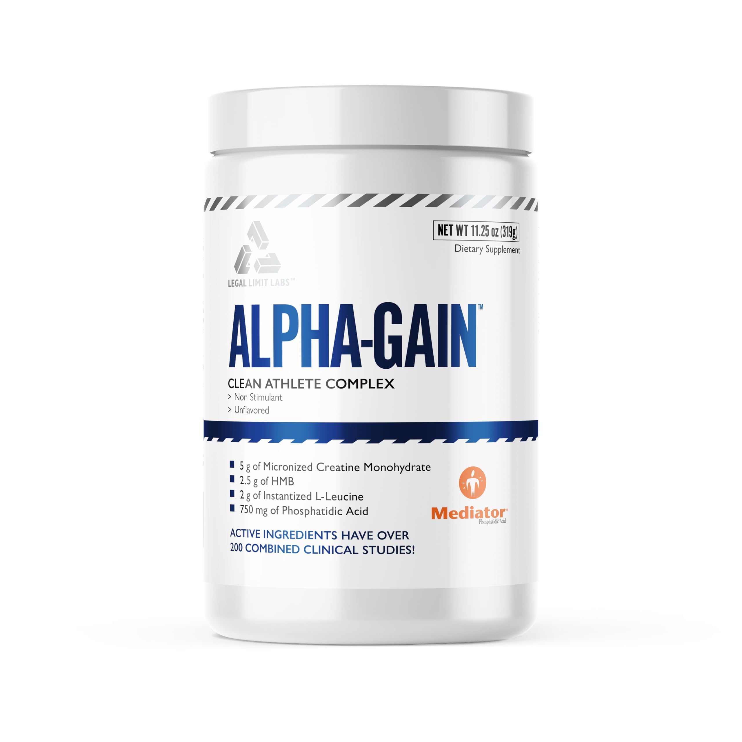 Legal Limit Labs Alpha Gain- Clean Athlete Complex- creatine, HMB, L-Leucine, and Phosphatidic Acid - Lean Muscle 30 Servings
