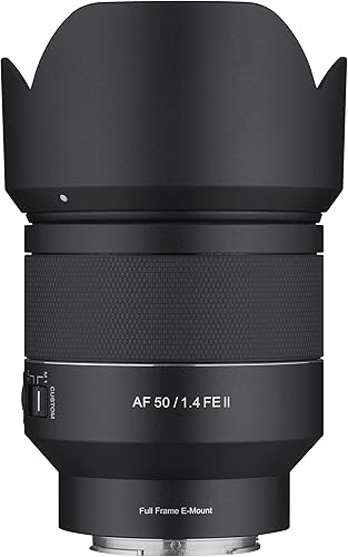 Samyang AF 1.969 in f/1.4 Series II Lente de enfoque automático de marco completo para Sony E (SYIO5014-E), negro