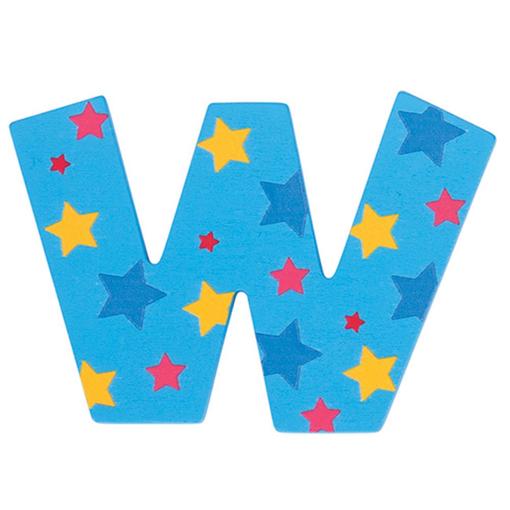 Bigjigs Toys Star Letter W (Blue)