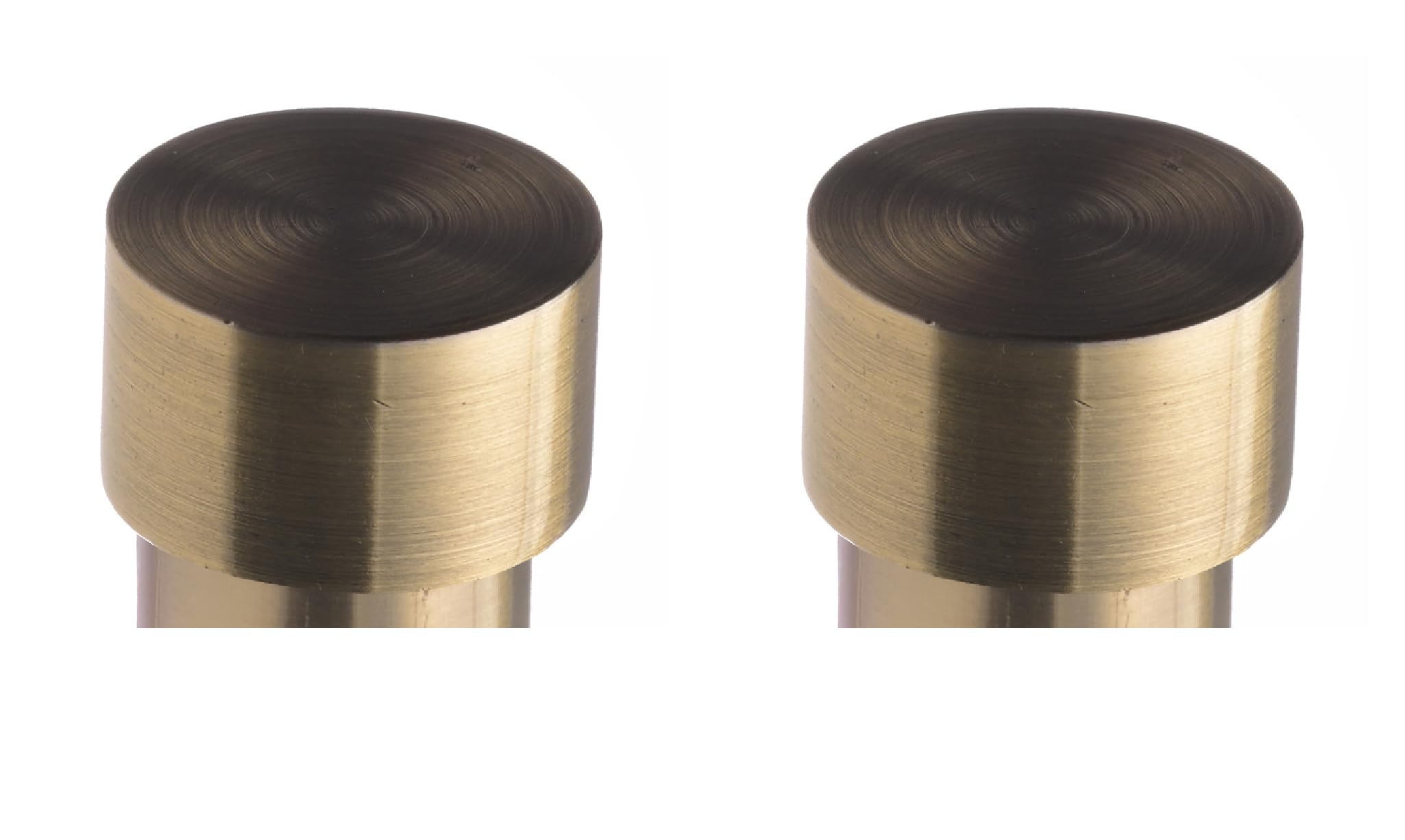 Lister Cartwright 28mm Curtain Pole Ends Finials Pack of 2 Adjustable Screws Antique Brass (Stopper Finials)