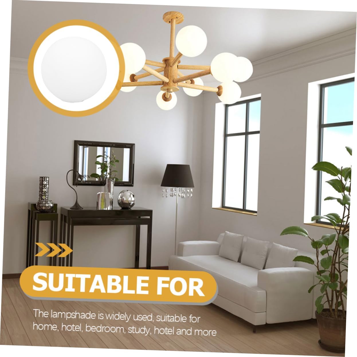 Lamp Cover Frosted Shade for Pendant Light Fixtures Easy to Install Replacement for Small Lamps and Ceiling Lights Decor