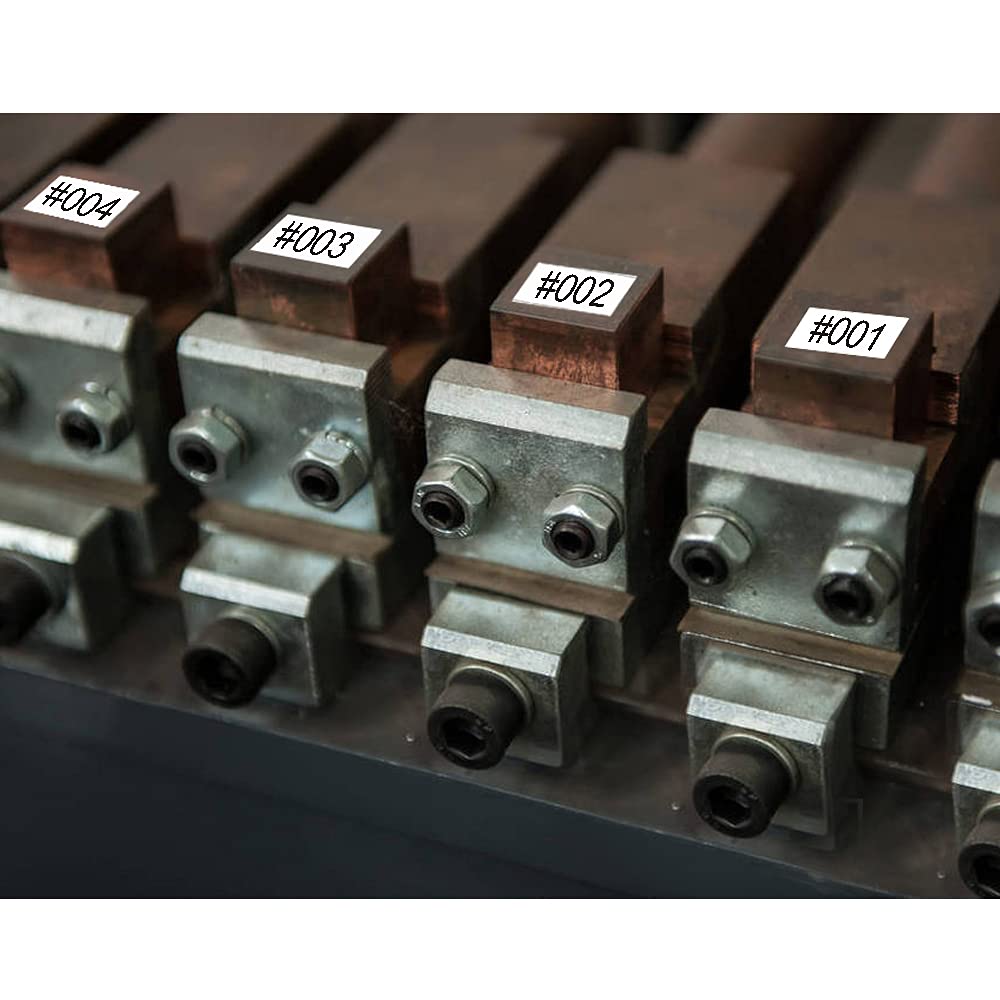 Cinta de etiqueta industrial compatible para DYMO Rhino 4200 5000 5200 6000 etiquetadoras industriales, recambios permanentes industriales, impresión negra sobre blanco, 12 x 18 pies,
