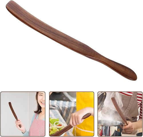 Miniatura 7 de Cabilock - Juego de 2 espátulas para masa madre, espátula de madera para masa agria, antiadherente, mango largo, utensilios de cocina de madera para
