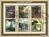 oblitéré Prophila Collection Guinée-Bissau 1612-1617 Feuille Miniature oblitéré 2001 Monet-Peintures (Timbres pour Les collectionneurs) Peinture