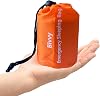 Vaupan Emergency Sleeping Bag, Lightweight Thermal Bivy Sack, Survival Shelter Blanket Bags, Waterproof Survival Sleeping Bag Portable Sack for Camping, Hiking, Outdoor, Orange