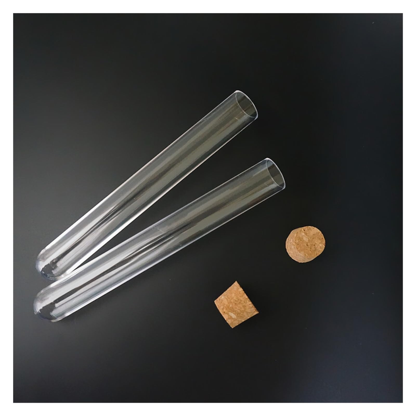 YYJzsw 10 Sztuk/20 Sztuk/50 Sztuk/100 Sztuk 20x150mm Plastikowe Probówki Z Korkiem Do Miłych Eksperymentów Laboratoryjnych I Testów(50pcs)