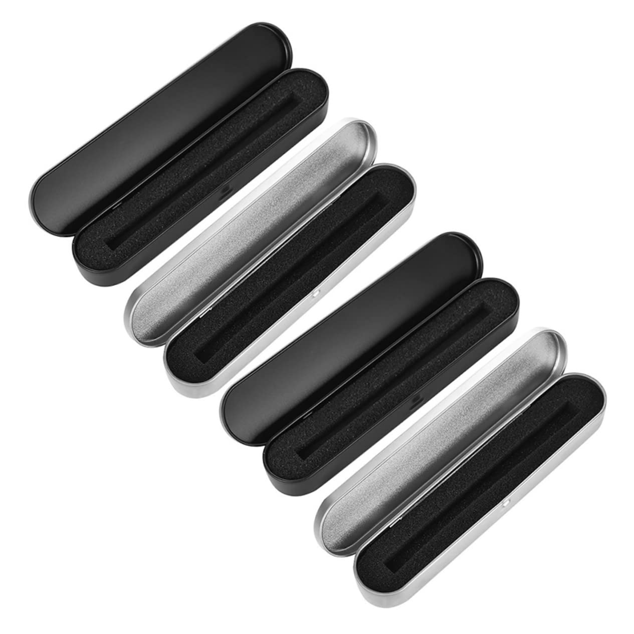 OSALADI 10 set Scatola Per Penne Scatola Per Cancelleria Piccolo Astuccio Per Matite Organizer Da Scrivania Portapenne In Alluminio Astuccio Per Matite Piatto E Rigido 4 pezzi * 10
