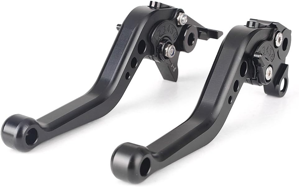 GZYF Pair Adjustable Motorcycle Short Brake Clutch Levers Set for Suzuki 1999-2007 Hayabusa GSX1300R & 1998-2003 TL1000R & GSX1400 2001-2007