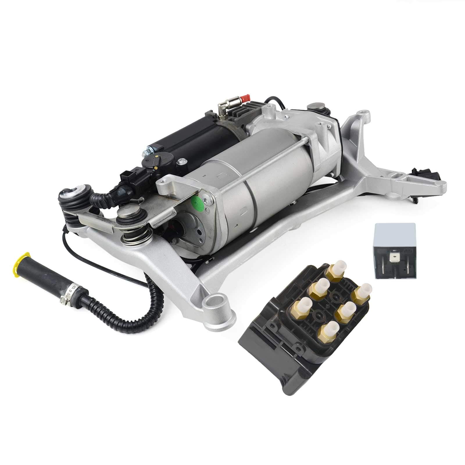 Compresor de suspensión neumática + va-lve compatible con Touareg Cayenne 2002-2010 7L0698007 95535890100