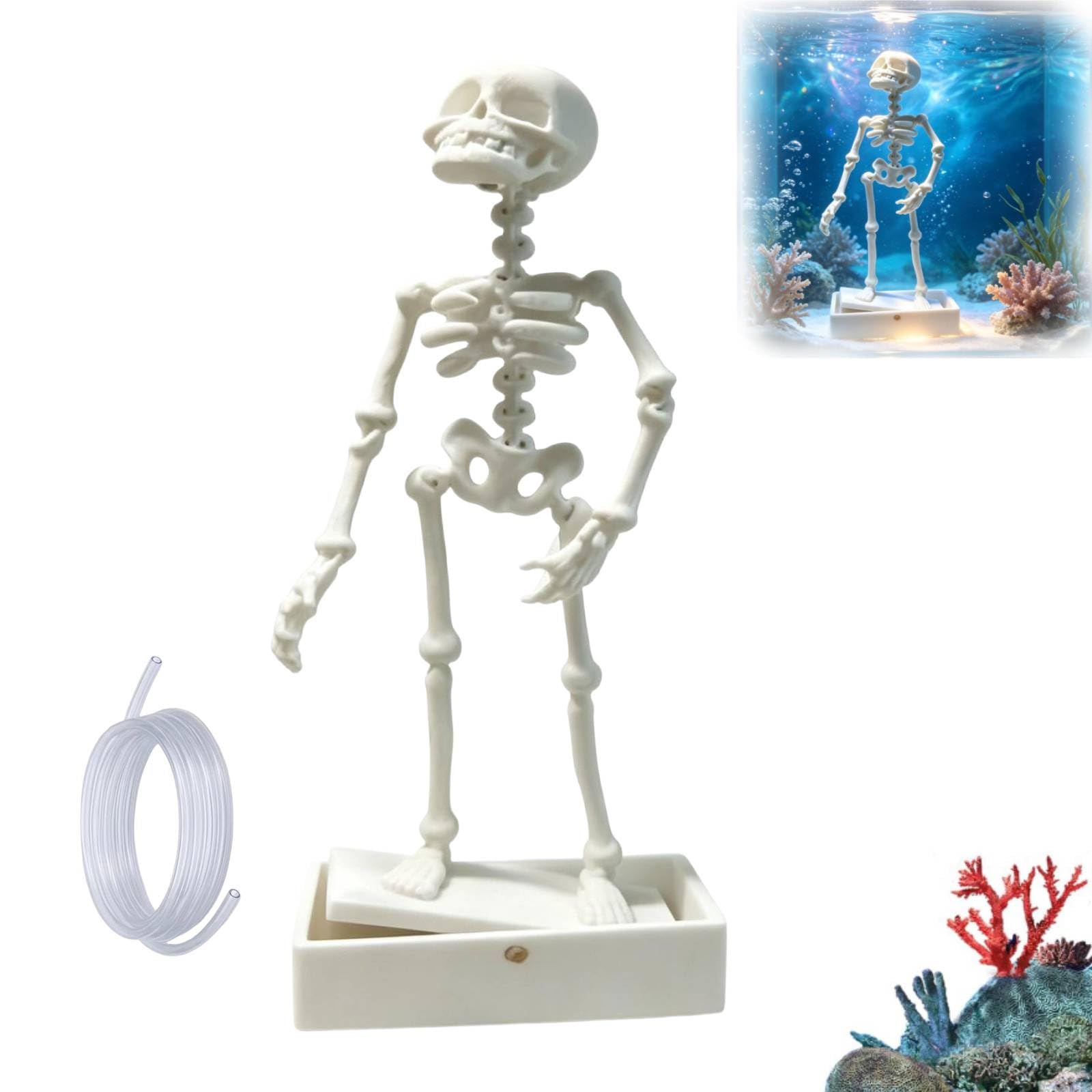 Dancing Skeleton Aquarium Bubbler Decorations,Fish Tank Bubbler Ornaments，1