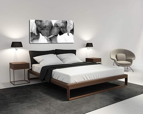 Vista 24 de DZL Art A74769 - Impresiones en lienzo abstractas para pared, pinturas artísticas azules y marrones, lienzo estirado de madera, enmarcado para sala