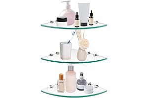 Kingrol Corner Glass Shelves