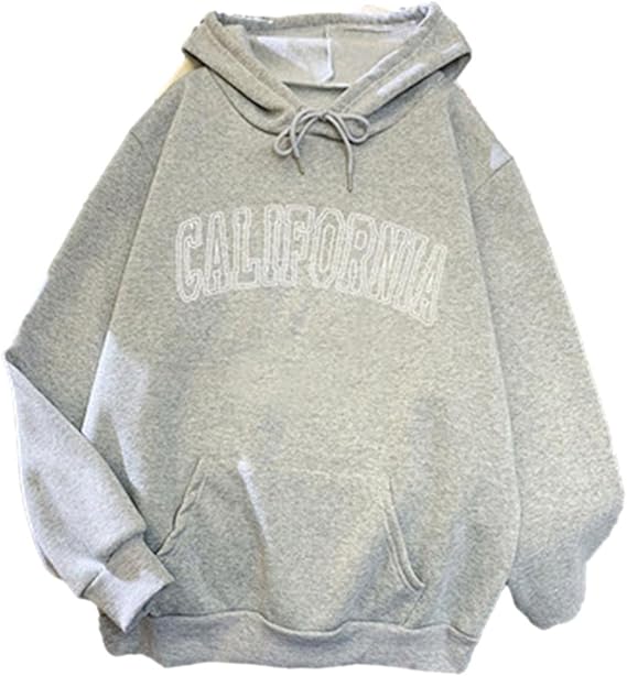 Amazon Co Jp スロウアンドメロウ パーカー フーディー レディース カリフォルニア ロゴ 韓国風 カジュアル ストリート プルオーバ フード 付き 2カラー トップス トレーナー スウェット 生地 韓国 風 ファッション ダンス ゆったり ユッタリ 大きい 大きめ ビッグ