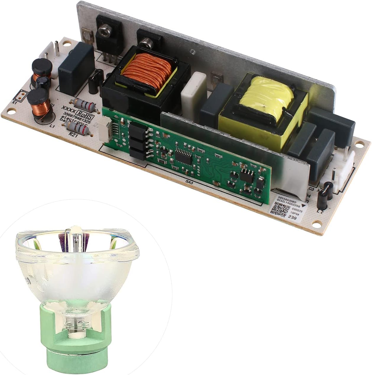 7R 230W Moving Head Spot Light Stage Light Stage Electrical Ballast with Bulb (7R 230W), a Replacement Bulb for Free.