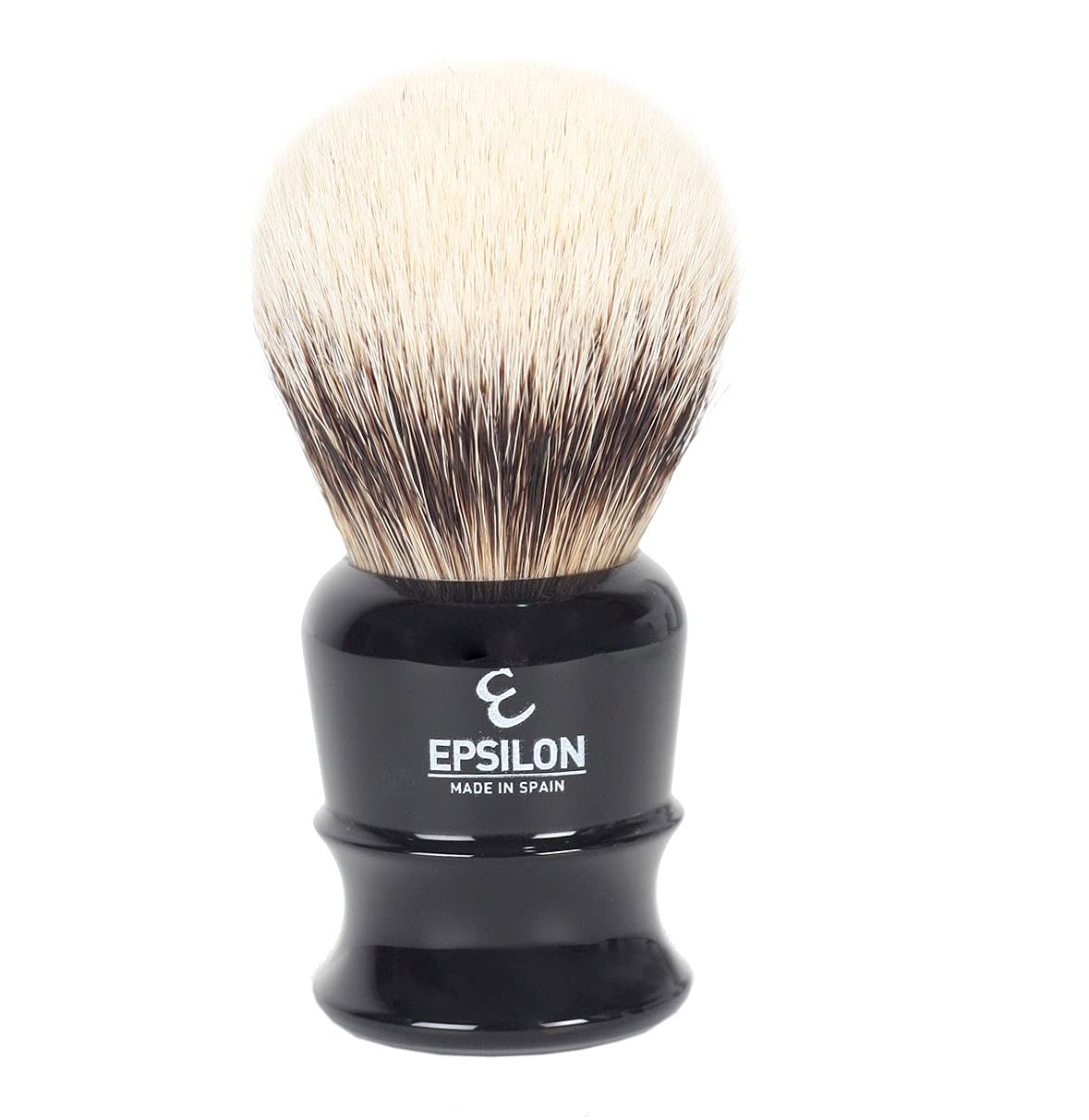 Brocha de Afeitar Tejón Punta Plata Epsilon Negra 50/26mm